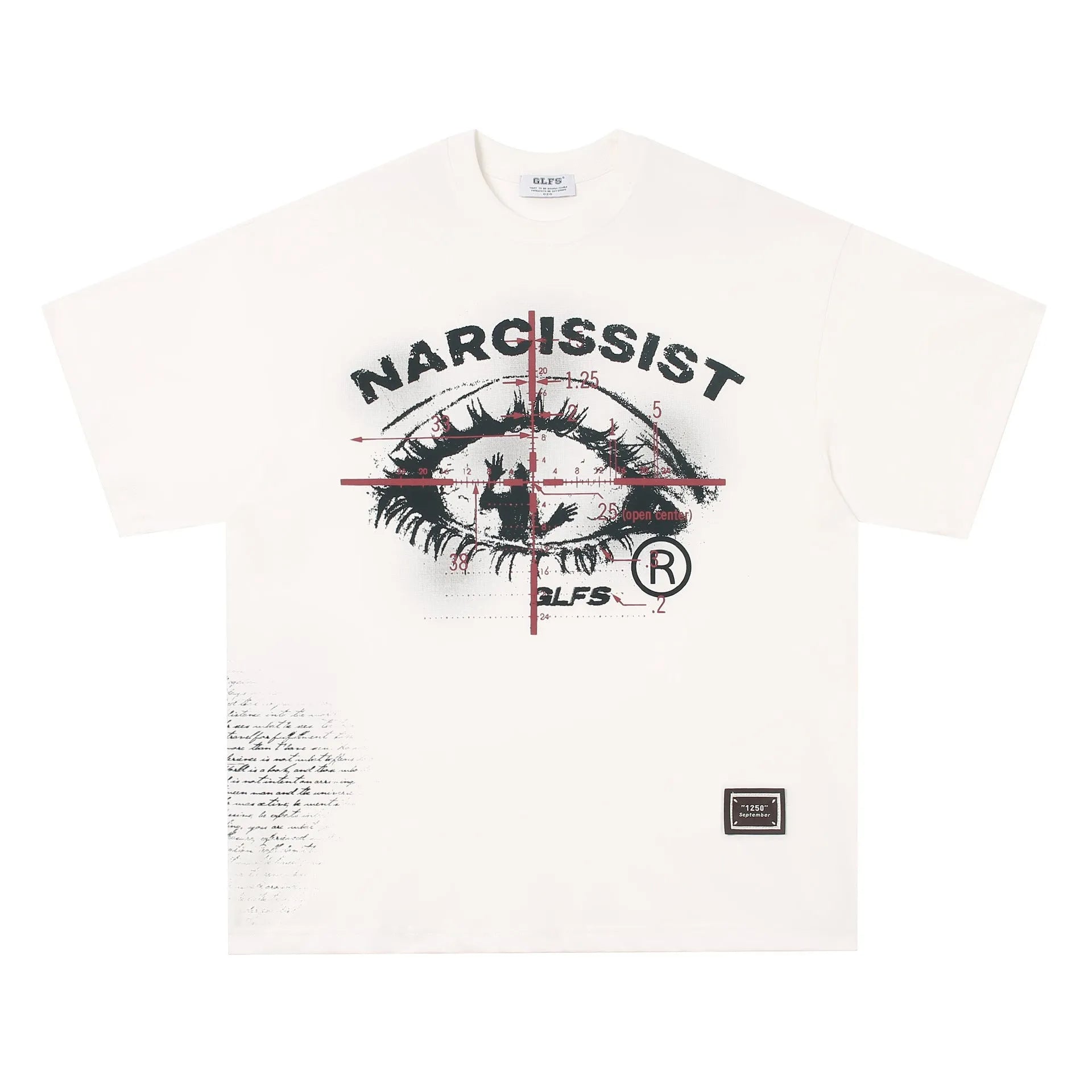 American retro hip hop gothic T-shirt with letter print design in pure cotton fabric