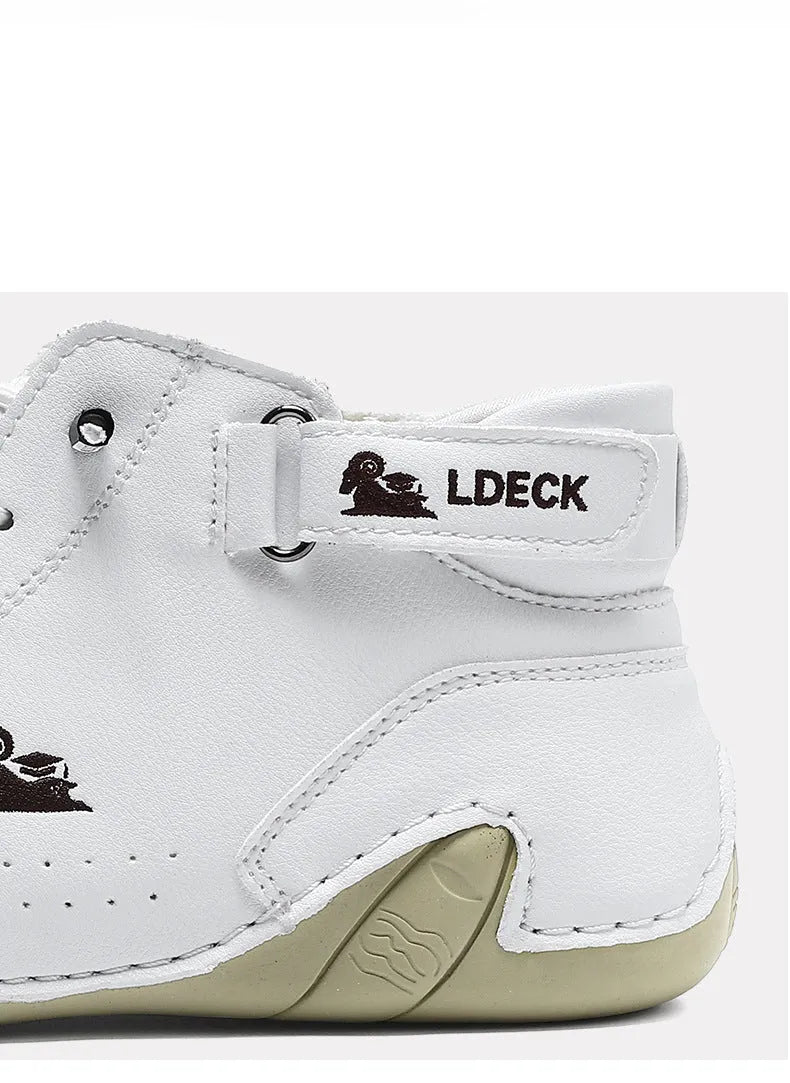 Octopus men's high-top casual shoes in khaki with a microfibre upper and rubber sole.