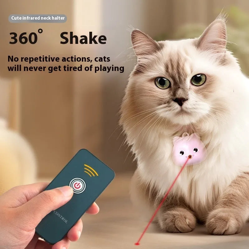 Rechargeable remote control cat collar with adjustable plastic halter and infrared technology