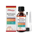 30ml bottle of nail care solution with tea tree oil and botanical extracts alongside included nail file