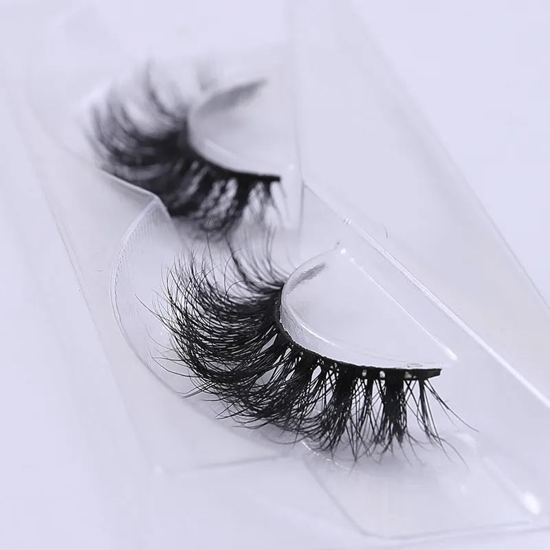 Handmade 3D mink full strip false eyelashes in family pack with 19 styles A01 to A19