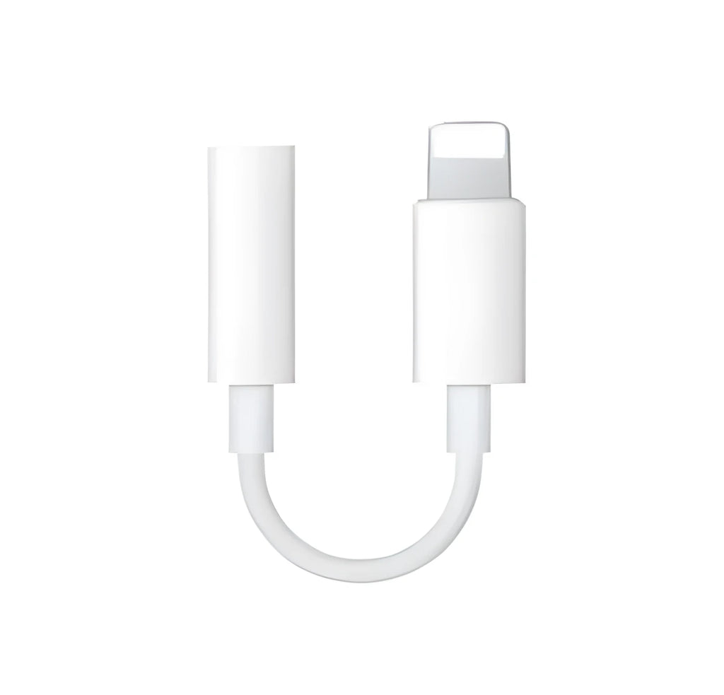 White Lightning to 3.5mm headphone adapter cable for iPhone compatibility