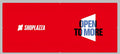 SHOPLAZZA Gift Mouse Pad in Red with fabric surface and rubber base on a desk