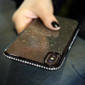 Electroplating glitter rhinestone case compatible with iPhone 7 Plus, rose gold colour
