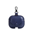 Black AirPods Pro protective case with a cross pattern made from PU leather.