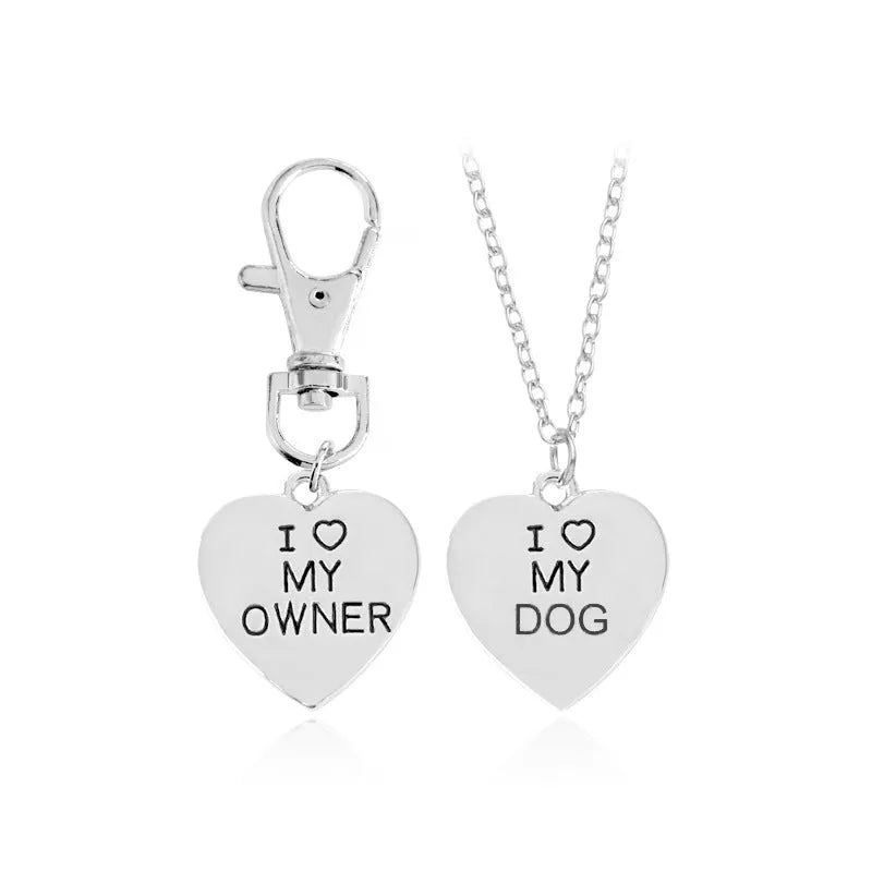 Dog bone necklace with alloy pendant in Gold or Silver colour for dog owners