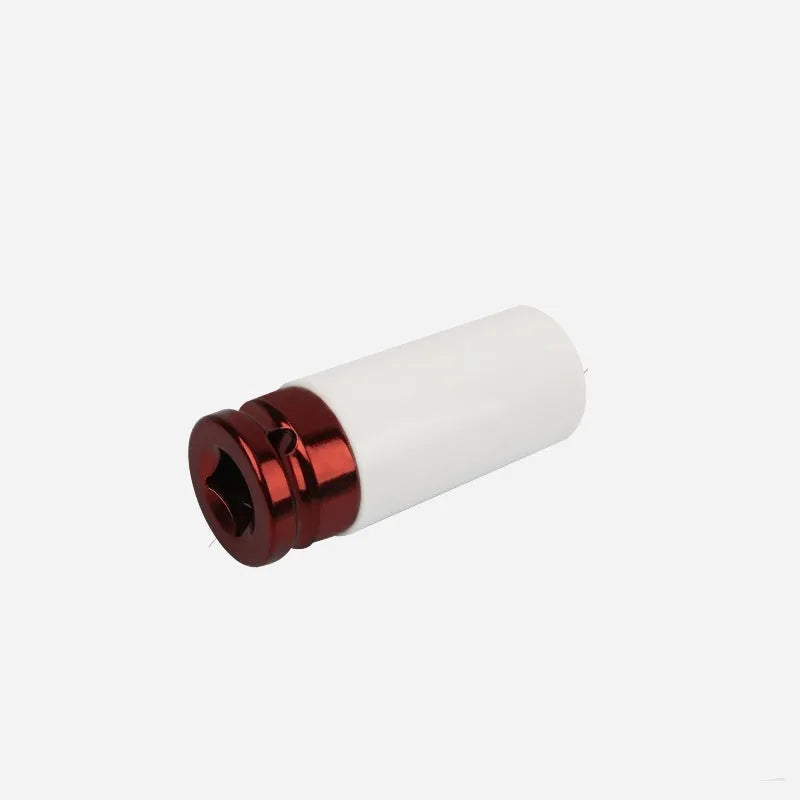 A single 45# steel hexagon impact socket for pneumatic wrenches, shown in one of four available sizes.