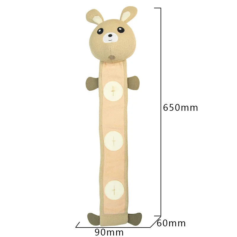 Plush dog sniff toy in poached bunny colour with food hiding and soundmaking features