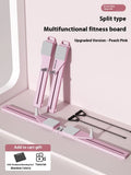 Purple and pink split multifunctional skiing machine trainer, an 85cm long PP supine board for indoor fitness.