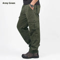 Men's loose-fit stone wash work overalls with a thick brushed lining in army green