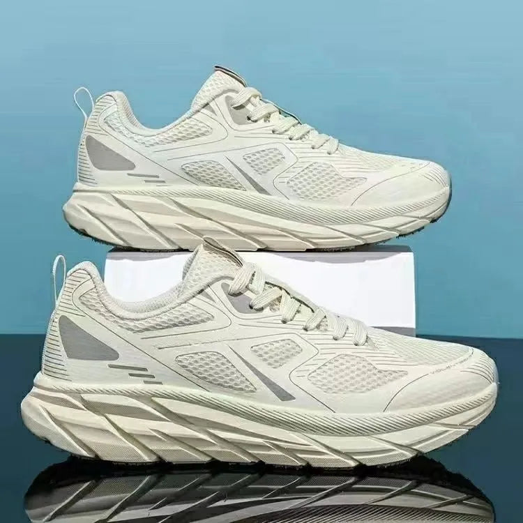 Four Seasons mesh sneakers in red beige green grey black colours with round toe design