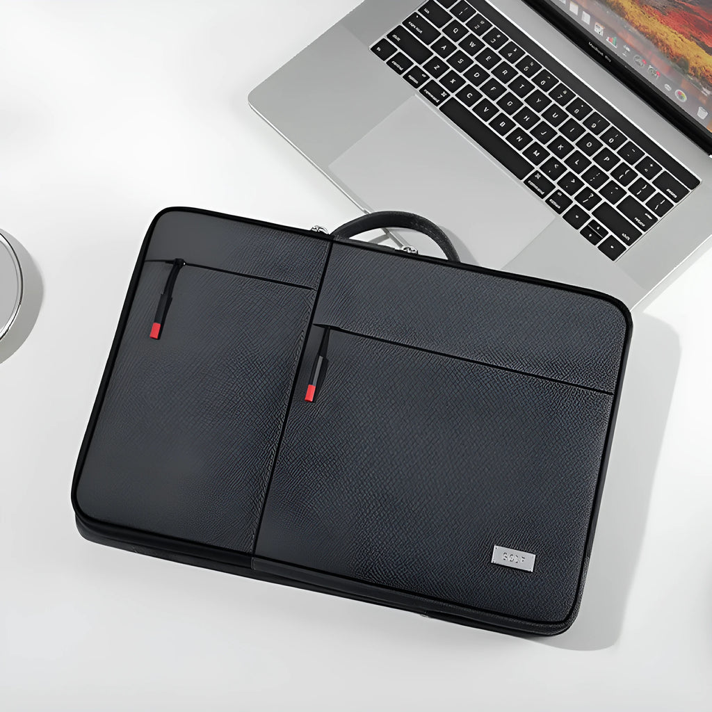 Men's 14-inch laptop sleeve bag in Oxford fabric, lightweight and shockproof, Dark Gray colour