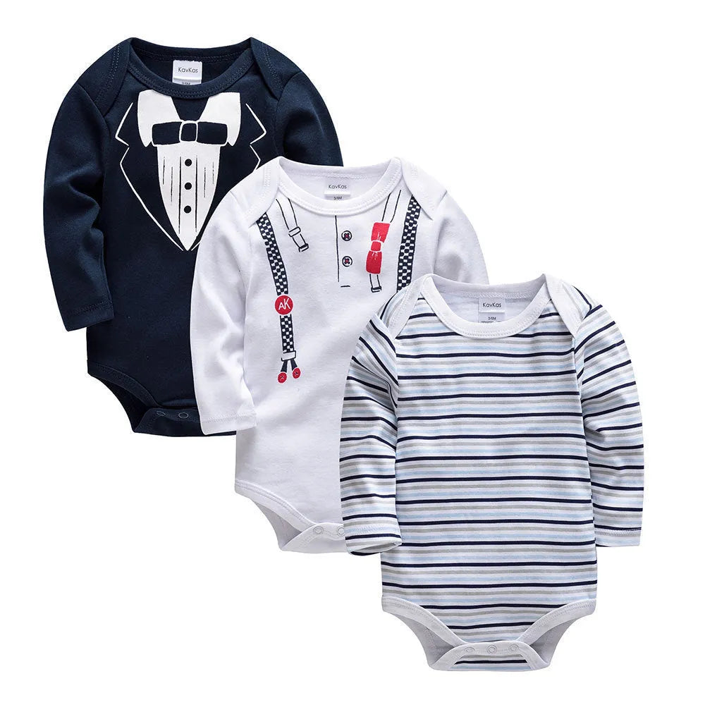 Baby boy casual triangle climbing long sleeve bodysuit for newborn infants spring autumn in bow tie pink elephant new style multiple sizes 0-24 months