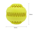 Dog molar ball toothbrush natural rubber large 75x77mm small 57x58mm blue green red yellow