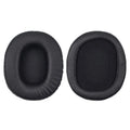 Black soft PU leather replacement earmuff covers for Sony 1R headphones, set of two pieces.