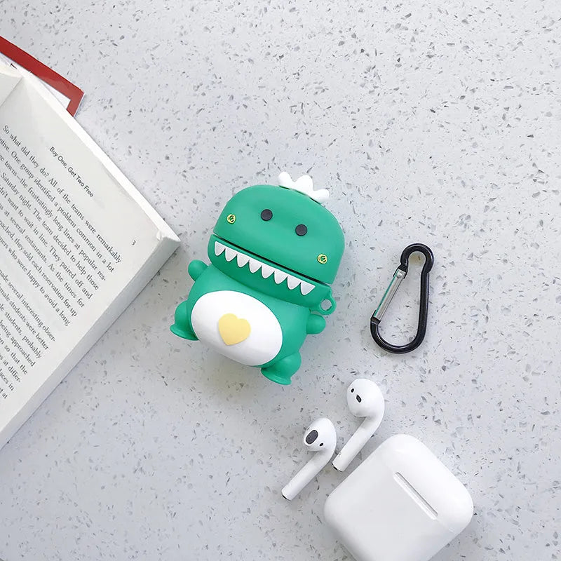 Cartoon animal silicone protective case for Apple AirPods in multiple colour options