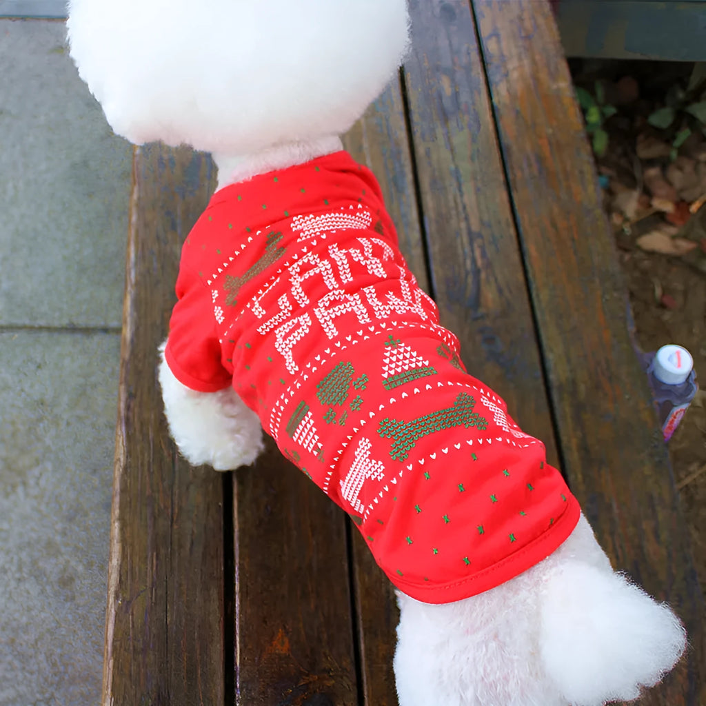 Pet Christmas clothes in polyester, unisex, sizes XS to 3XL, colour options A J Q