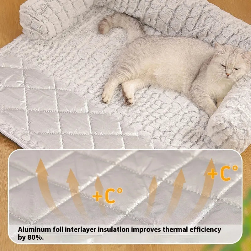 Extra large PV velvet cat bed nest, also available in large size, for indoor or cage use
