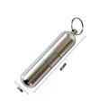 Portable waterproof sealed metal medicine box in aluminium alloy, shown in silver 87mm, granny grey 105mm and lead gray 122mm sizes.