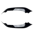 Pair of front Cornerite car stickers for BMW 5 Series G30 M Sport 530i 2018-2020, piano black and carbon fiber pattern options