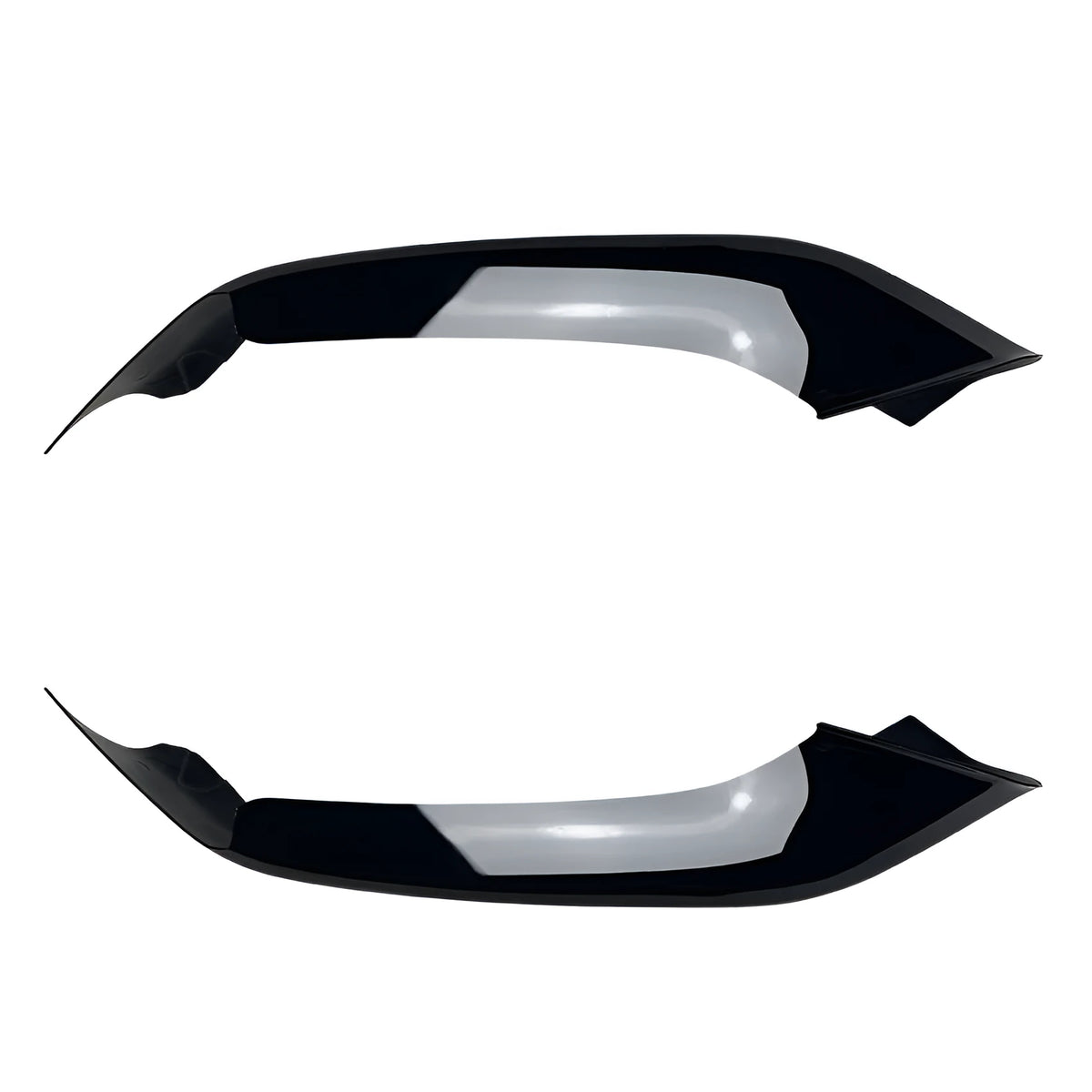 Pair of front Cornerite car stickers for BMW 5 Series G30 M Sport 530i 2018-2020, piano black and carbon fiber pattern options