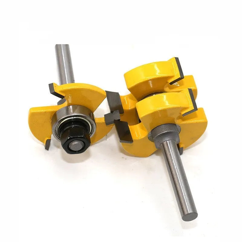 Carbide T-slot woodworking milling cutter with straight handle and 8 mm shank