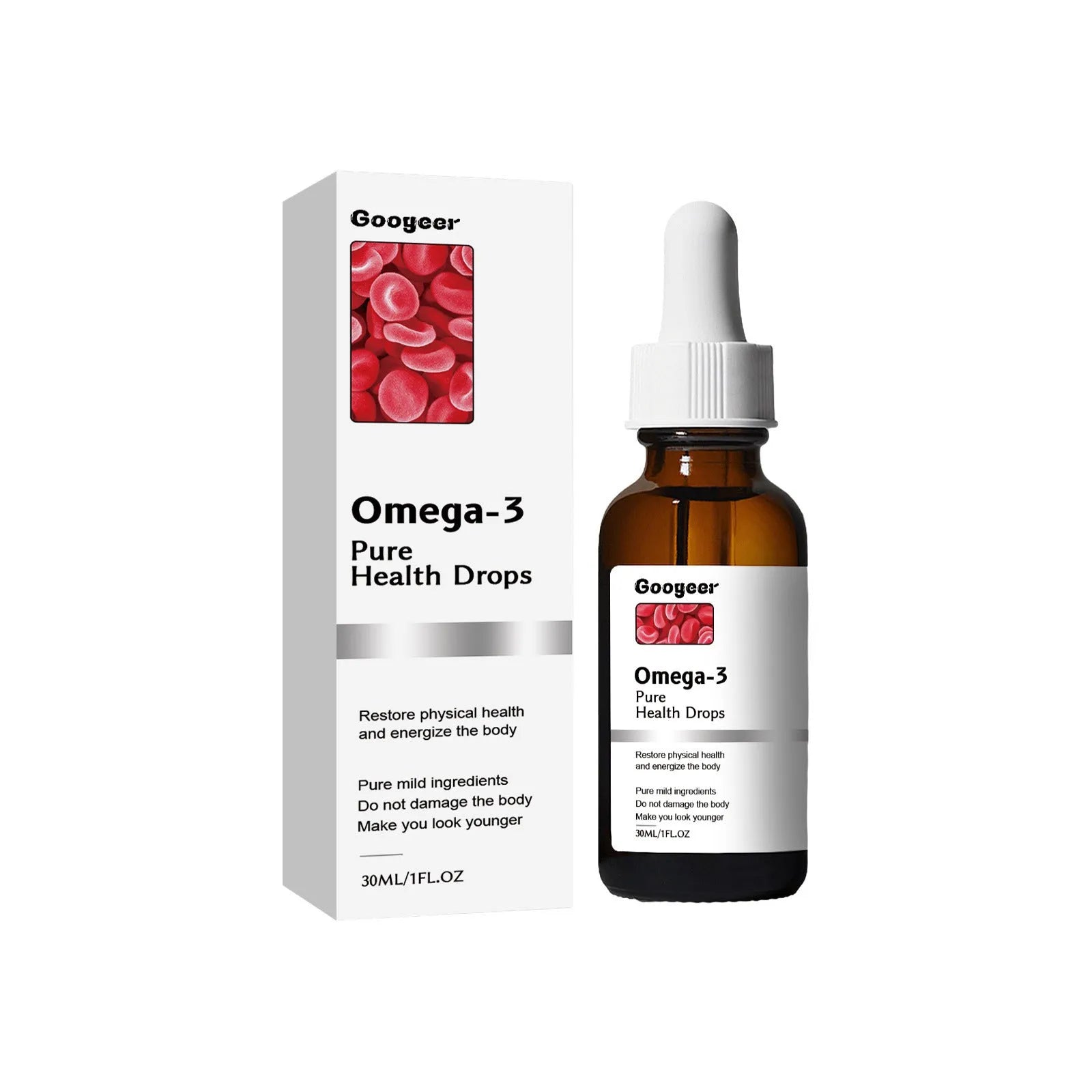 30ml glass bottle of Shu Health Care Body Care herbal supplement liquid drops with dropper