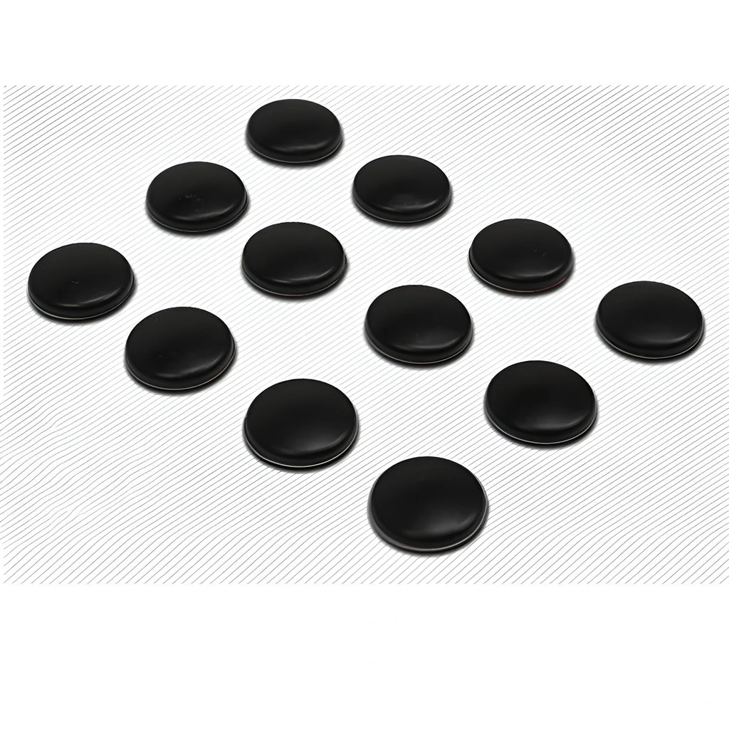 Set of 12 black ABS car door screw cap covers for Mazda, waterproof and dustproof