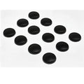 Set of 12 black ABS car door screw cap covers for Mazda, waterproof and dustproof