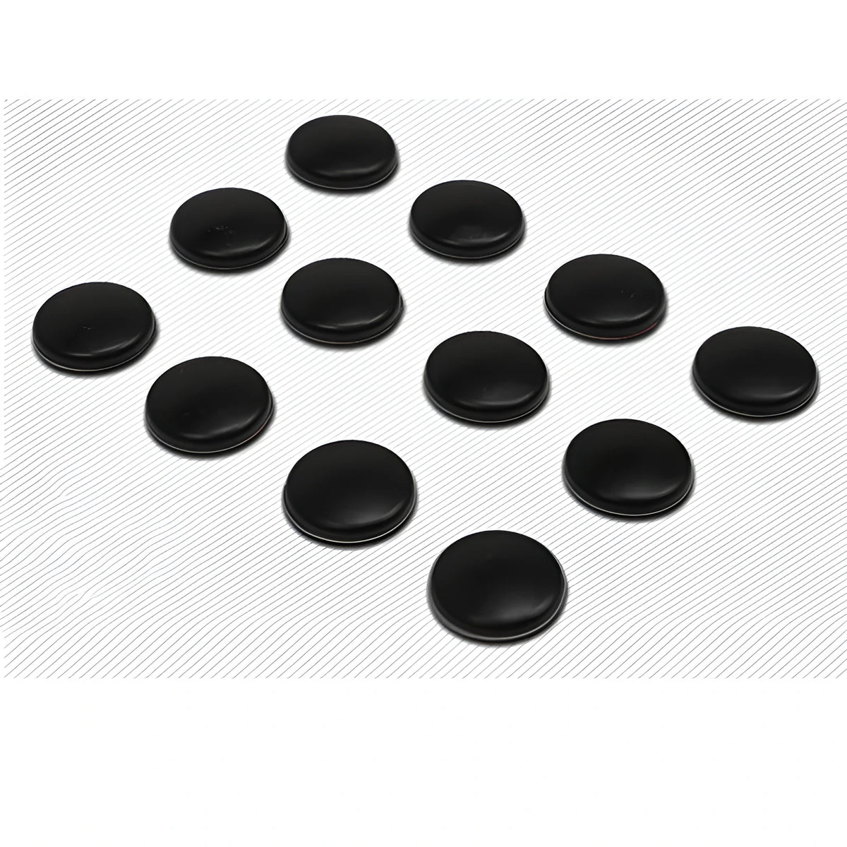 Set of 12 black ABS car door screw cap covers for Mazda, waterproof and dustproof
