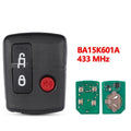 A white ABS plastic replacement shell case for a Ford car remote key fob.