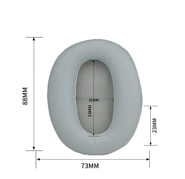 Black protein skin oval earphone sleeves for Walker W820BT headphones on a surface