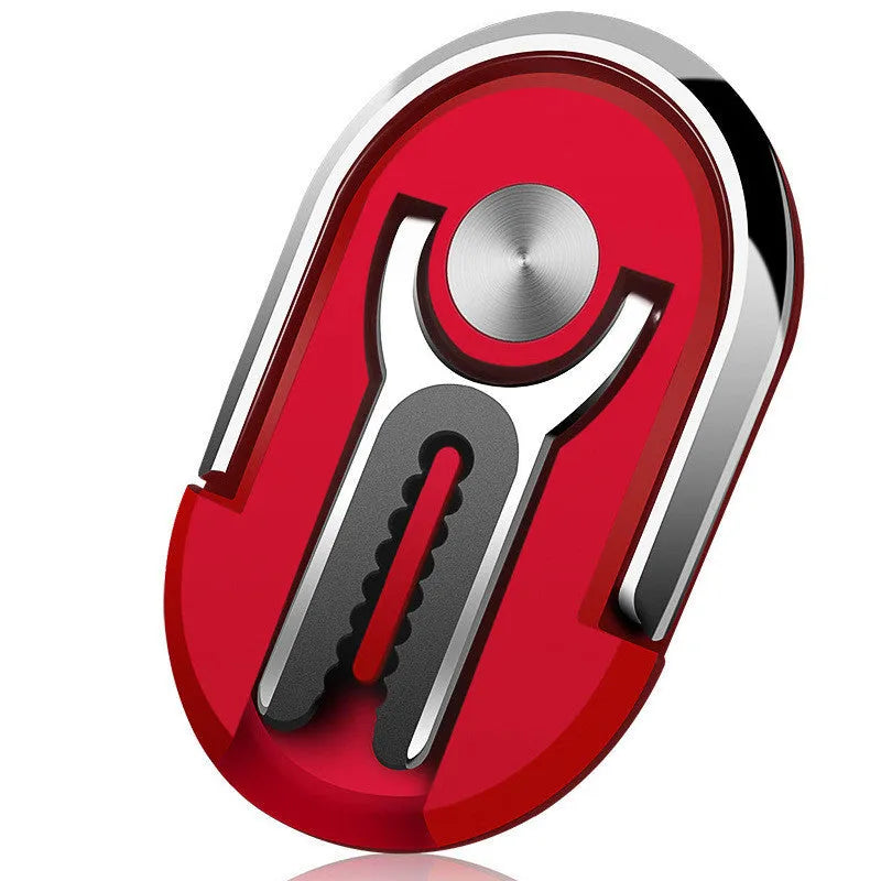 Universal car mobile phone bracket with adjustable ring, flexible gooseneck arm, and suction cup base in multiple colours.