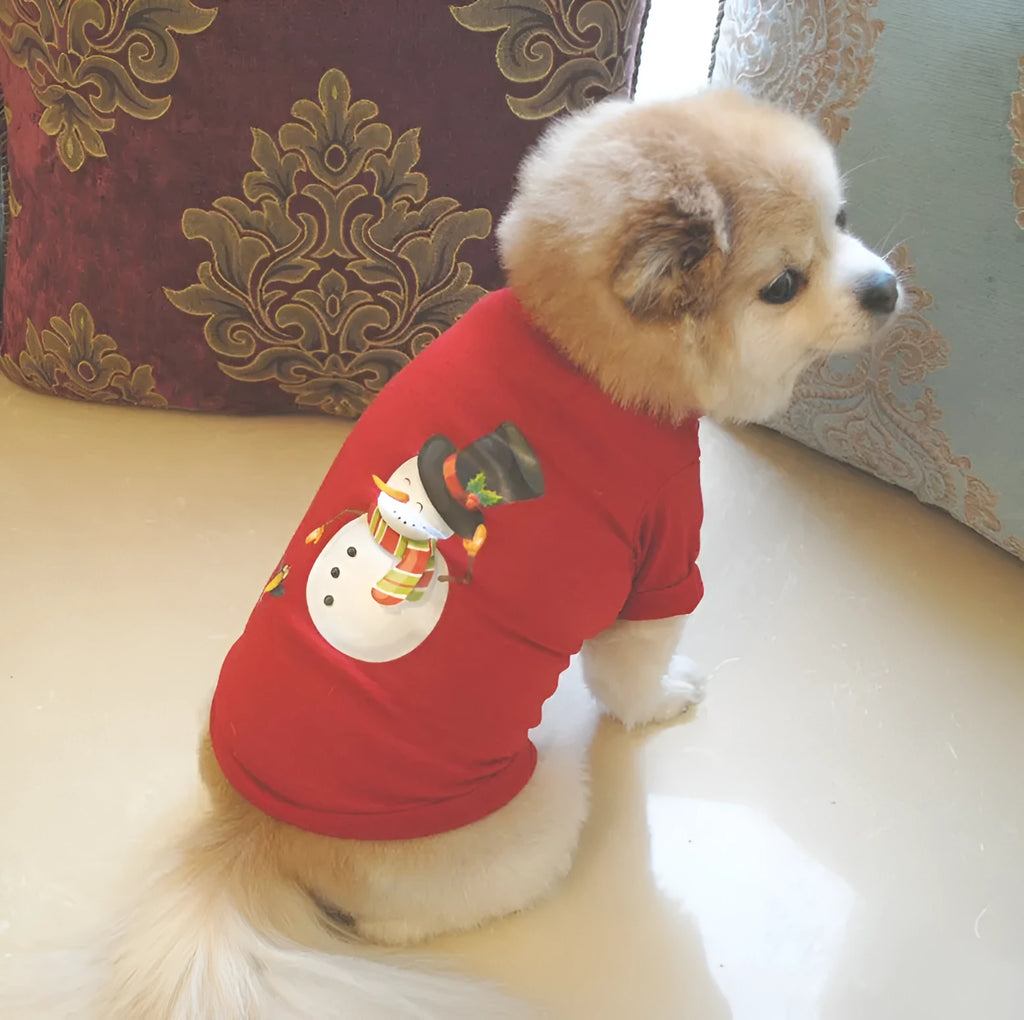 Cotton dog Christmas costume sweatshirt vest in XS to L with eight colour styles