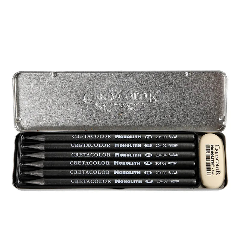 Wood-free graphite drawing pencil with 146mm length for sketching and colouring