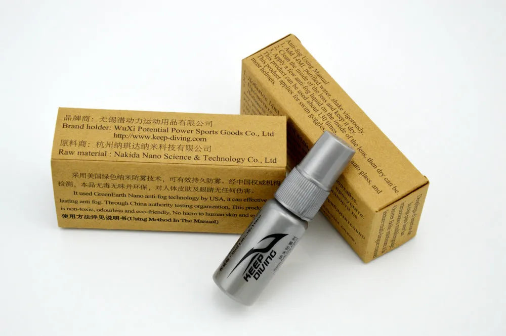 Anti-fog agent concentrate bottle for glasses, goggles and camera lenses, 15ml and 20ml options