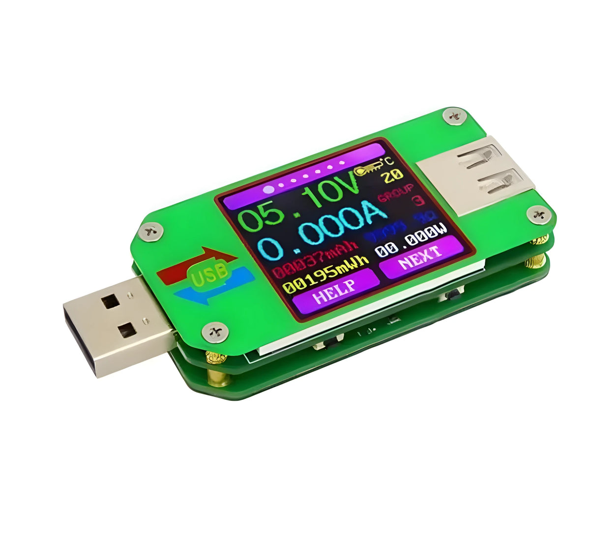 USB 2.0 colour screen tester UM24C voltage ammeter thermometer with Bluetooth option and QC2.0 QC3.0 support