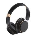 Wireless Bluetooth headset heavy bass retractable folding sports headphones in black