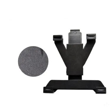 Lazy flat universal phone holder bracket with rotary joint for iPad and iPad Mini, available in black or white.