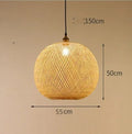 Pastoral ceiling chandelier with 20cm to 55cm diameter options and three-head combinations, 220V, for bedroom or tea room