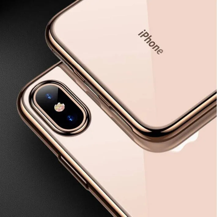 Transparent soft TPU protective phone case for iPhone 11, XS, and 8 models with anti-knock shockproof design