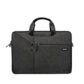Business laptop bag in polyester with zipper opening, soft handle, and internal phone and ID pockets