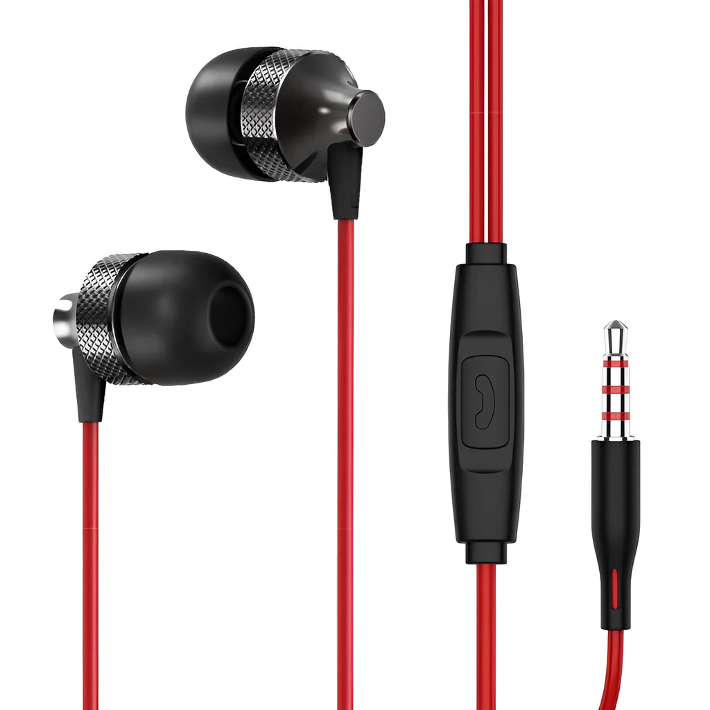Gold metal in-ear headphones with a wheat-coloured cable and 3.5mm plug.