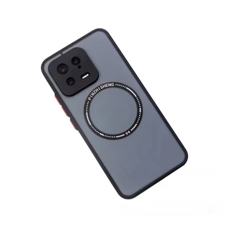 Phantom frosted magnetic phone case in Phantom Magnetic Black for Apple iPhone, hard PC anti-fall cover with matte finish.