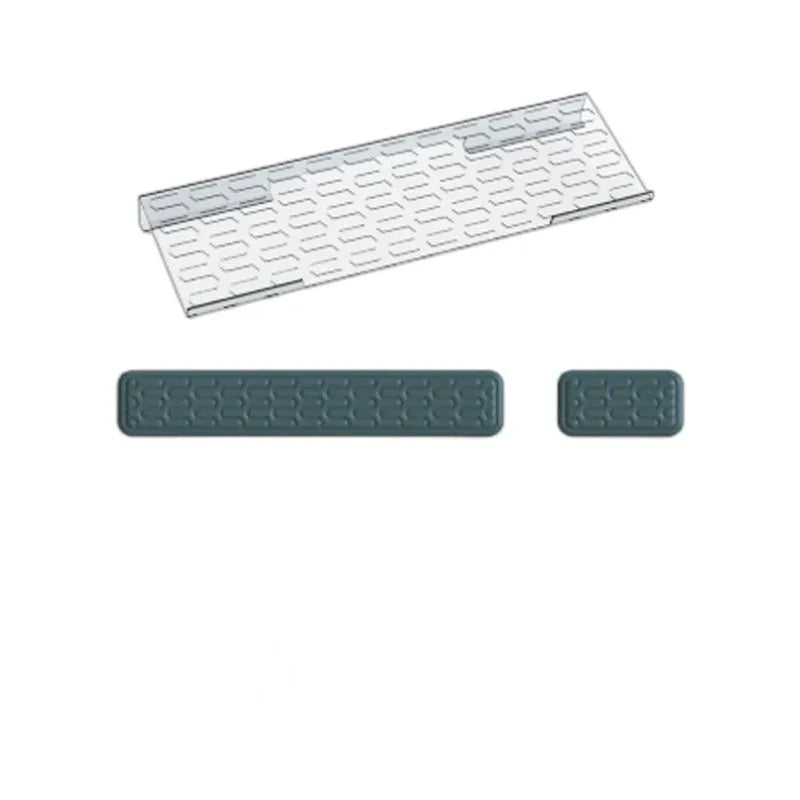 Double sided keyboard and mouse pad with memory foam wrist rest in various colour options