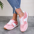Women's khaki casual lace-up shoes with oversized fit, flat heel and cross-strap detail