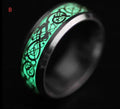 Lord of the Rings inspired titanium steel men's ring in colour A on a plain background