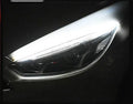 Flexible silicone car LED light strip for daytime running lights and animated turn signals.