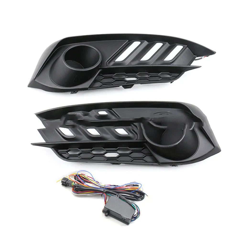 Black LED daytime running light for Mustang Civic with white blue yellow 70-90 lumen output