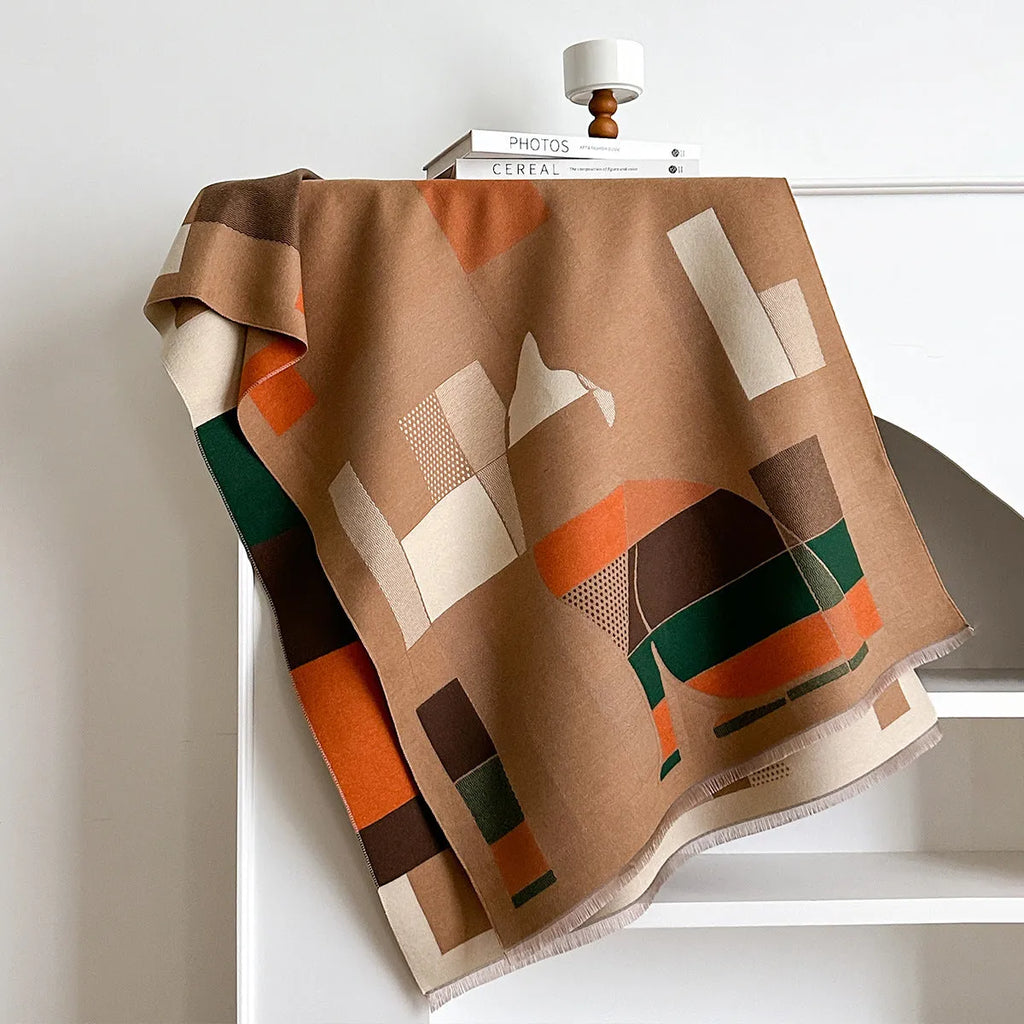 185x65cm imitation cashmere scarf in European style available in eight autumn colours